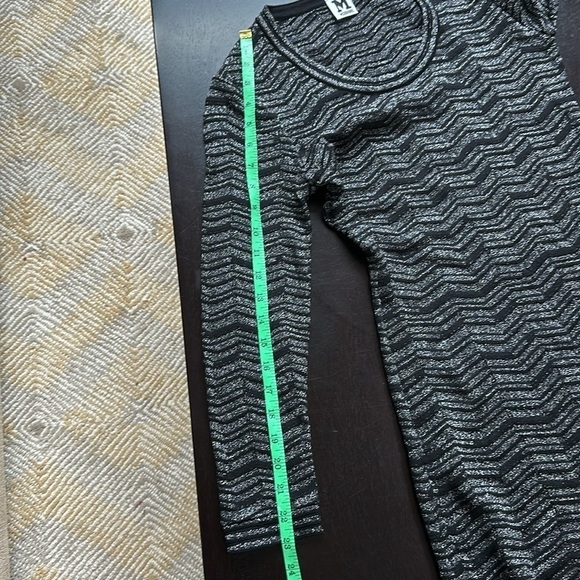 Missoni black and silver chevron zig zag pattern stretchy dress SZ S - Picture 8 of 9